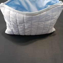 Blue Quilted Zip Pouch