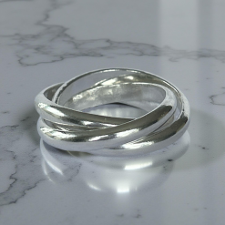 Silver Russian Interlocked Ring
