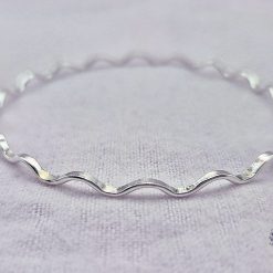 Wavy Sterling Silver Bangle