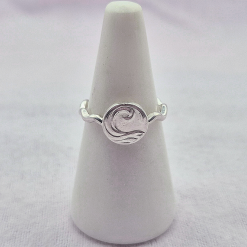 Size N - Wave Sterling Silver Ring