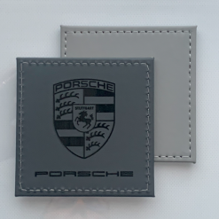 Single Car FORD Custom Engraved Leatherette Coaster Grey. Man Cave Gift 10
