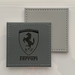 Single Car FORD Custom Engraved Leatherette Coaster Grey. Man Cave Gift 11