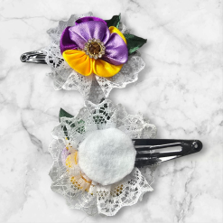 Hair clips « Pansies» 3