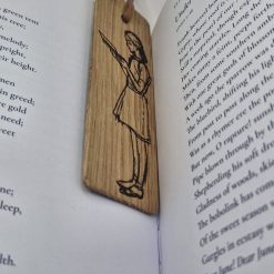 Oak bookmark (girl reading)