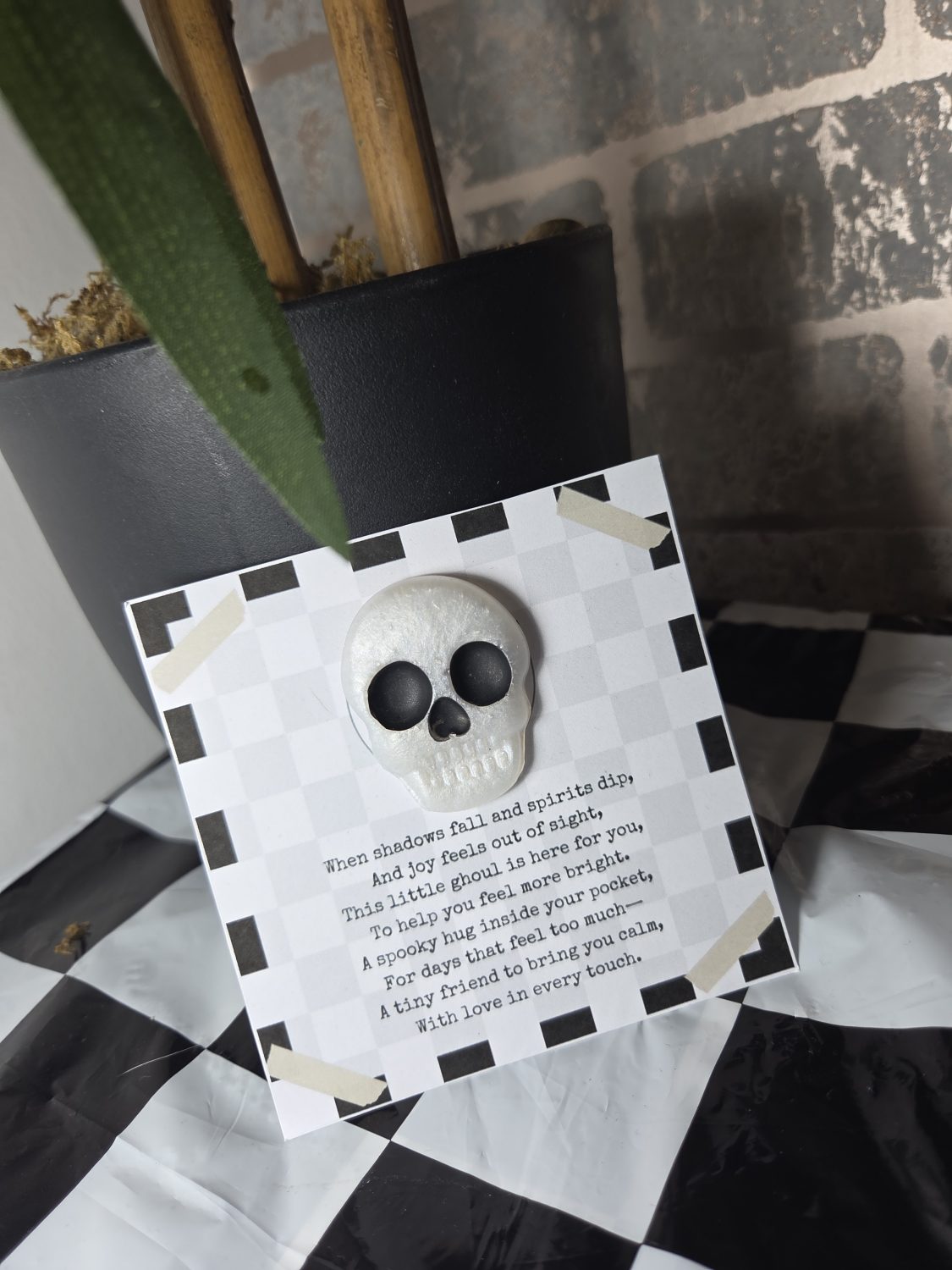 Wellbeing, positivity, support 'POCKET GHOUL/ SMILE' badge- Wellbeing, positivity, support 'POCKET GHOUL/ SMILE' badge-