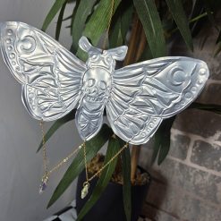 🦇 Recycled MOTH suncatcher🦇 GREEN beer can 2