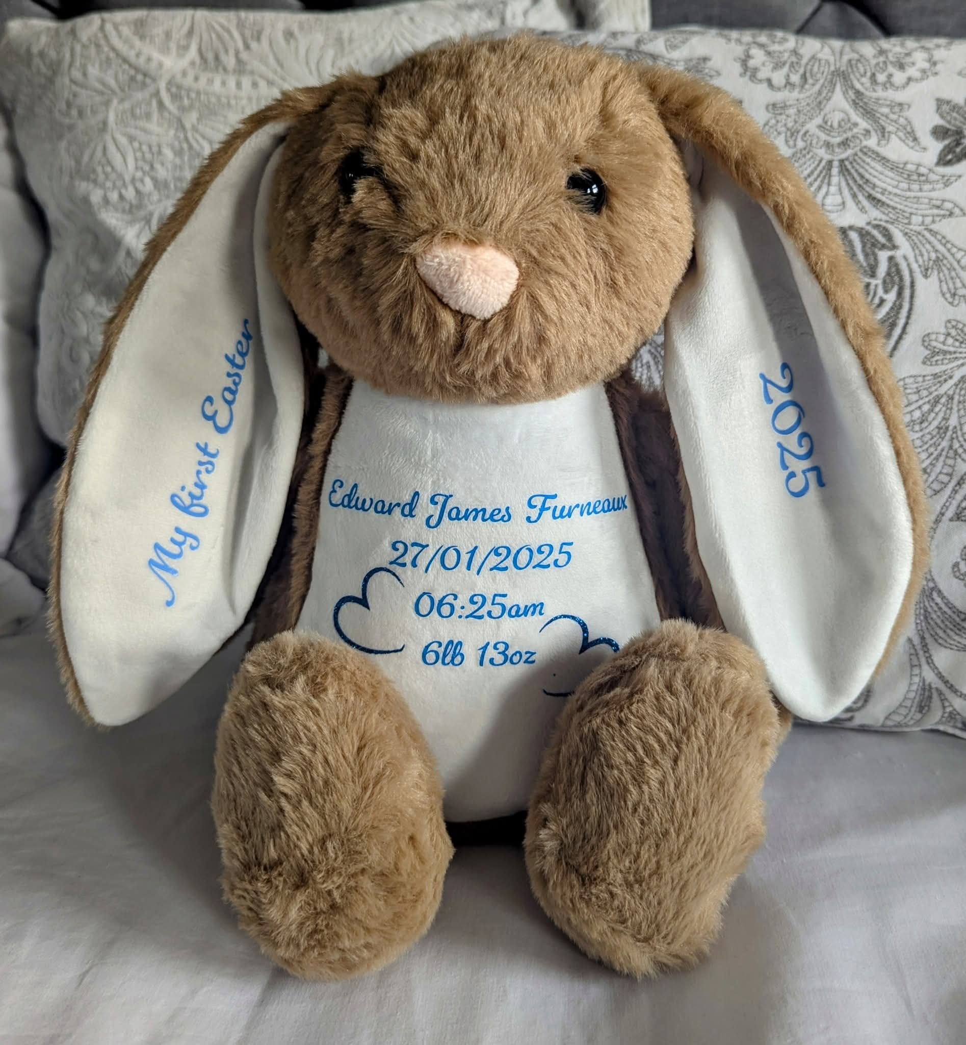 Large soft personalised rabbit Large soft personalised rabbit
