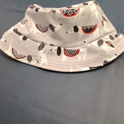 Bucket Hat - Grey and White Dogs