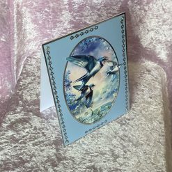 Decoupage bird card