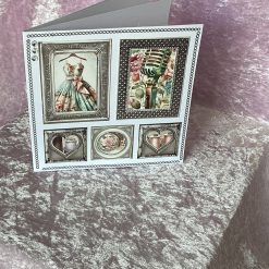 Female greeting card with frames