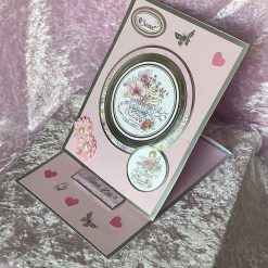 Female thank you easel card