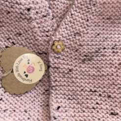 Hand knitted waistcoat pink!! Baby shower gift
