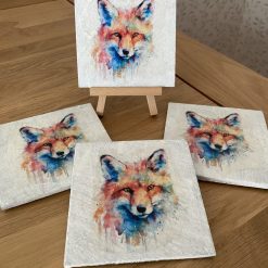 Colourful Fox coasters