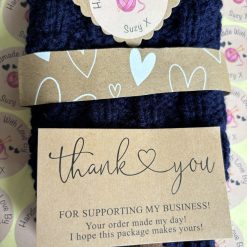 Hand knitted hand warmers