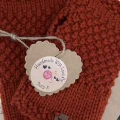 Hand knitted hand warmers