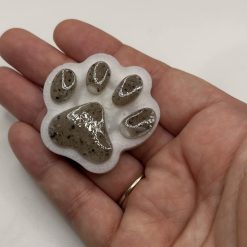 Handmade pet ashes memorial paw print