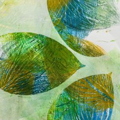 Hosta Leaves, Green & White