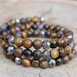 Memory wire bracelet - Tigers Eye 1 Memory wire bracelet - Tigers Eye 3
