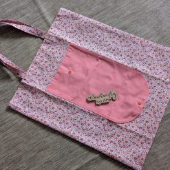 Blue foldaway tote bag
