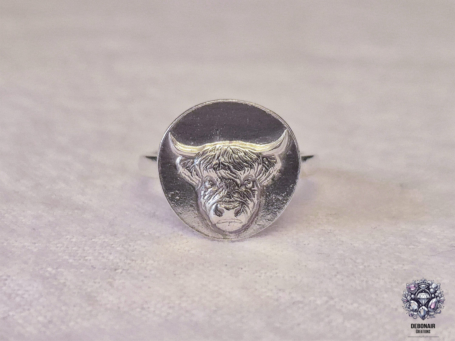 Size N - Highland Cow Sterling Silver Ring Size N - Highland Cow Sterling Silver Ring