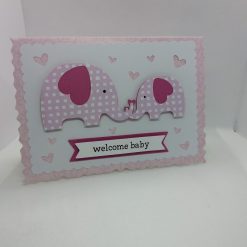 Welcome Baby 3d Elephant Card