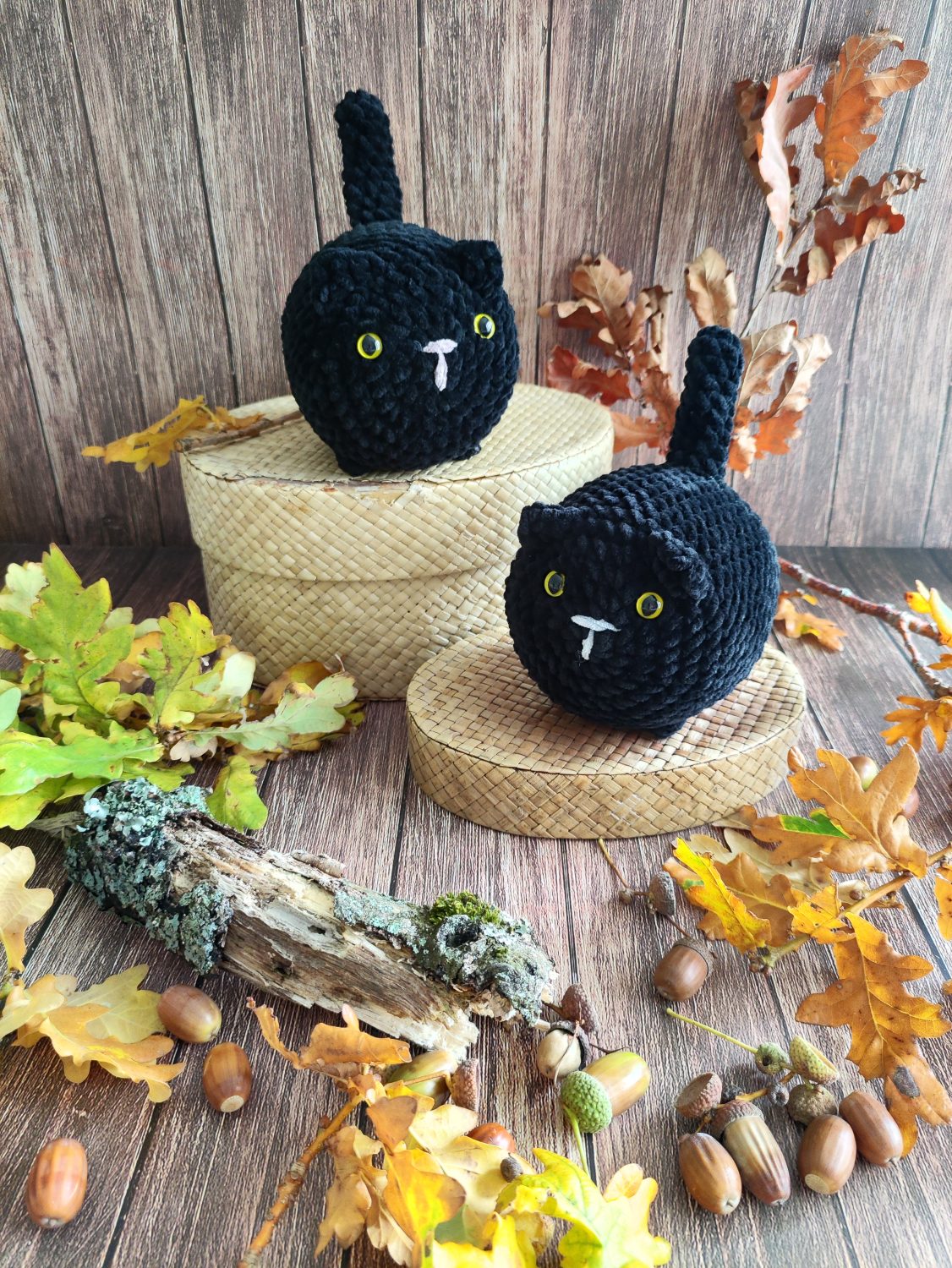 Crochet Black Loaf Cat- Halloween Edition Crochet Black Loaf Cat- Halloween Edition