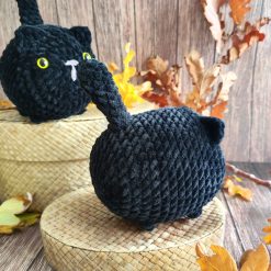 Crochet Black Loaf Cat- Halloween Edition 4 Crochet Black Loaf Cat- Halloween Edition 4