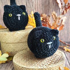 Crochet Black Loaf Cat- Halloween Edition 1 Crochet Black Loaf Cat- Halloween Edition 1