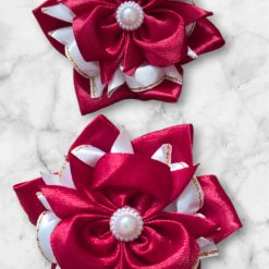 Gift box with hair clip and hair bows pretty dark red colors! (6 in 1) 2 Gift box with hair clip and hair bows pretty dark red colors! (6 in 1) 2