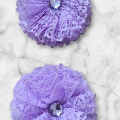Gift box with hair clips and hairbows collection in light purple color (7 in 1) 1 Gift box with hair clips and hairbows collection in light purple color (7 in 1) 1
