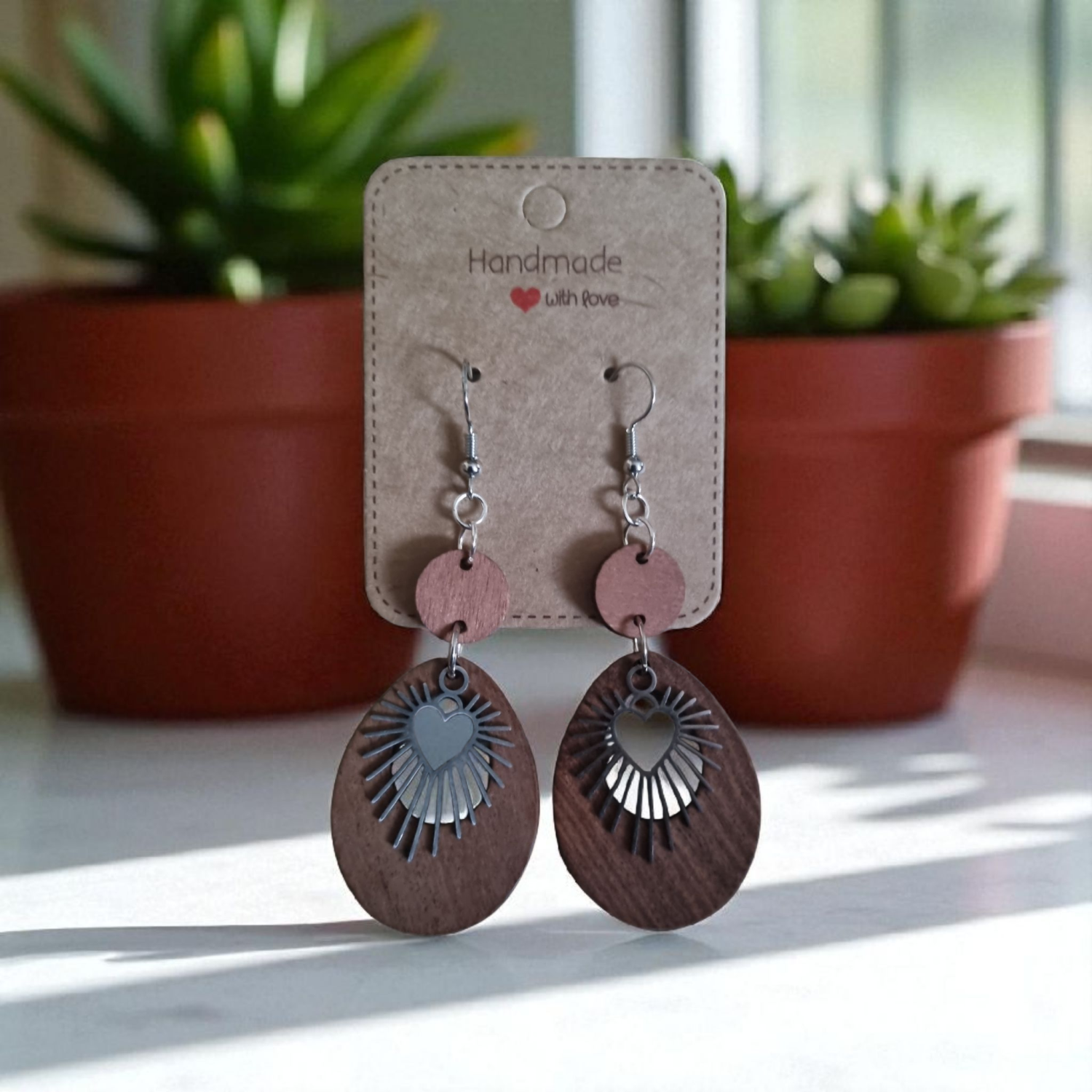 Wooden Drop Earrings Wooden Drop Earrings