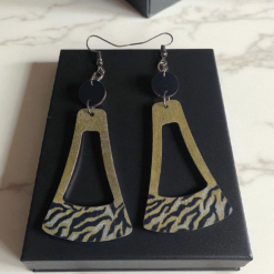 Tiger Stripe Earrings Gold 2 Tiger Stripe Earrings Gold 2