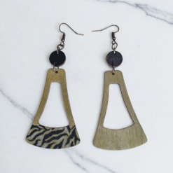 Tiger Stripe Earrings Gold 4 Tiger Stripe Earrings Gold 4