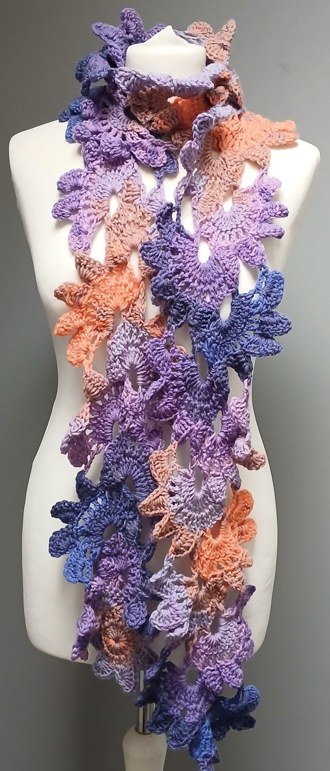 Crochet Flower Scarf Crochet Flower Scarf