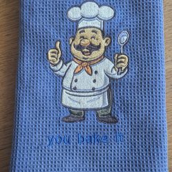 Embroidered kitchen towel