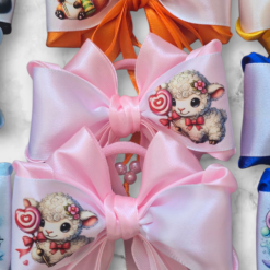 Hairbows with animals print ( 2 hairbows) 3