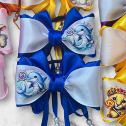 Hairbows with animals print ( 2 hairbows) 4