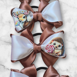 Hairbows with animals print ( 2 hairbows) 1