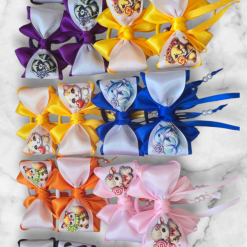 Hairbows  with animals print ( 2 hairbows)