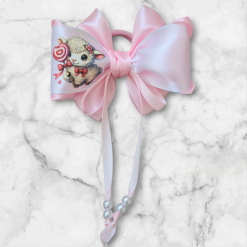 Hairbows with animals print ( 2 hairbows) 6