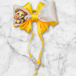 Hairbows with animals print ( 2 hairbows) 9