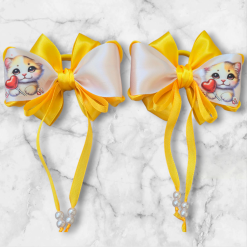 Hairbows with animals print ( 2 hairbows) 13