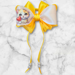 Hairbows with animals print ( 2 hairbows) 12