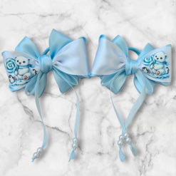 Hairbows with animals print ( 2 hairbows) 21
