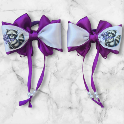 Hairbows with animals print ( 2 hairbows) 19