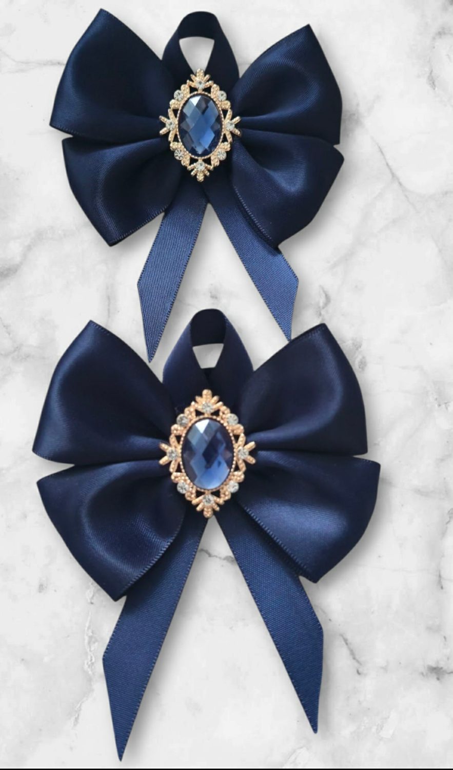 Gift box with hairbows collection in navy blue color! (6 in 1) Gift box with hairbows collection in navy blue color! (6 in 1)