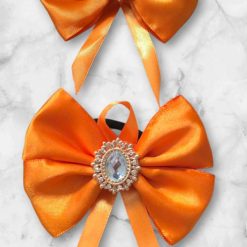 Gift box with hairbows collection in orange colors (4 in 1) 1 Gift box with hairbows collection in orange colors (4 in 1) 1