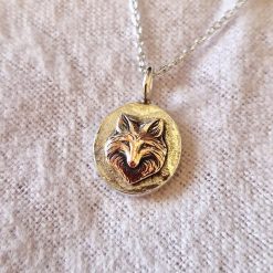 Pendant Only - Copper And Sterling Silver Fox Pendant