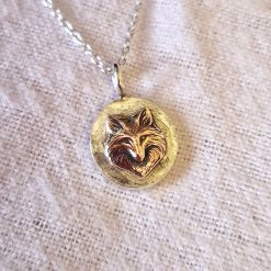 Pendant Only - Copper And Sterling Silver Fox Pendant 1 Pendant Only - Copper And Sterling Silver Fox Pendant 2