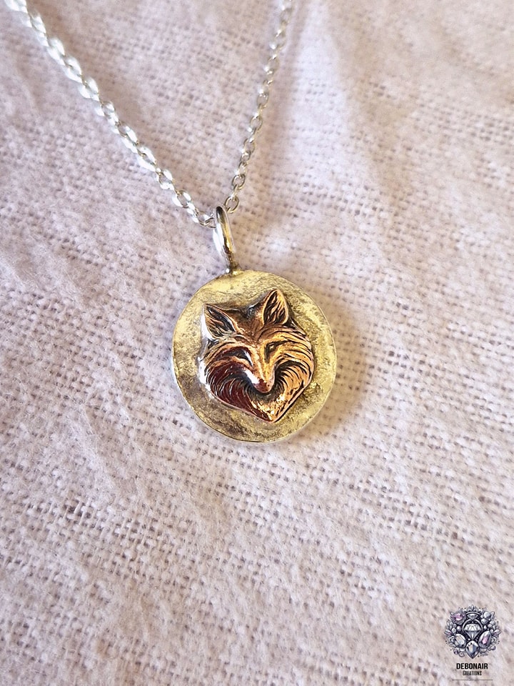 Pendant Only - Copper And Sterling Silver Fox Pendant Pendant Only - Copper And Sterling Silver Fox Pendant